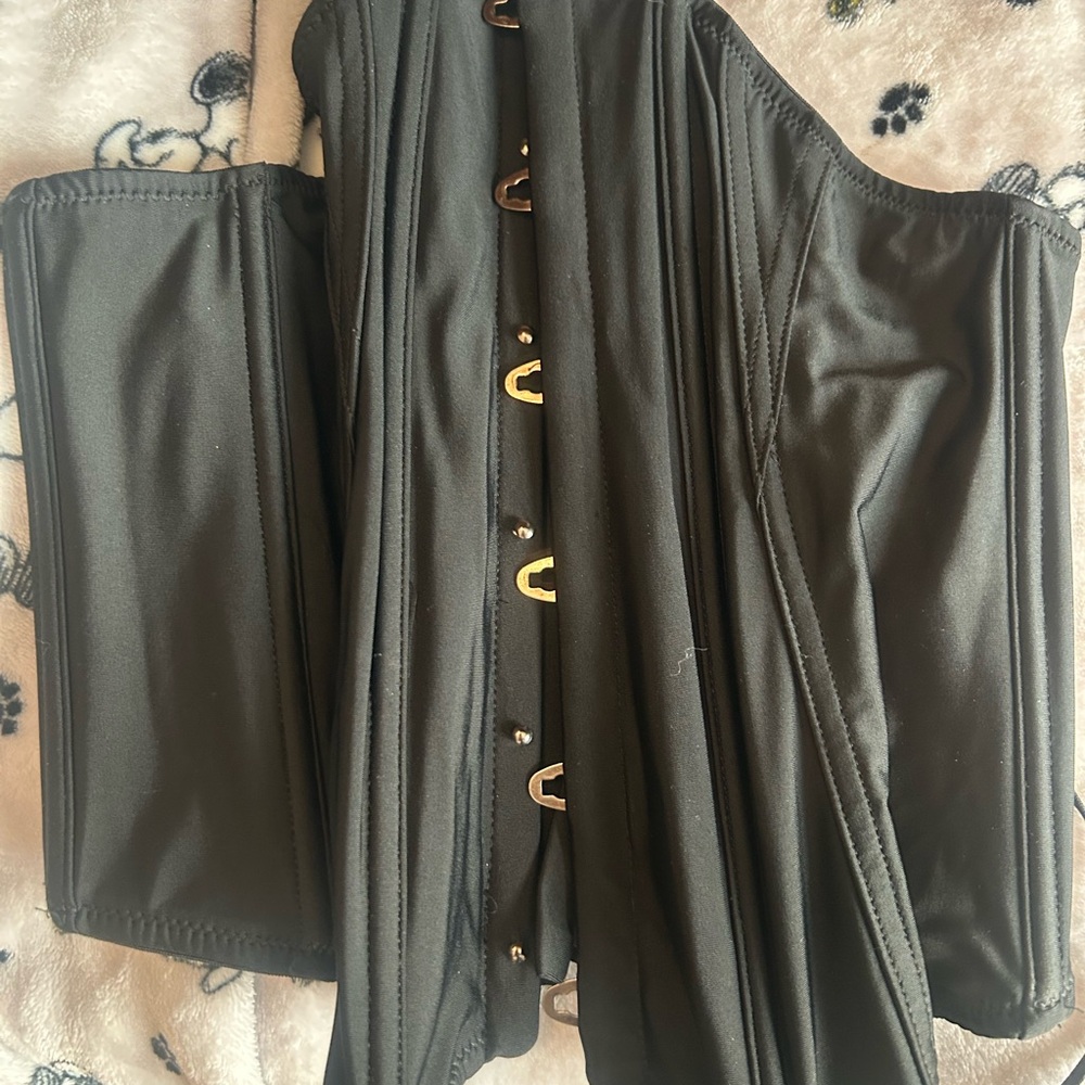 Black Corset with Hook Closure